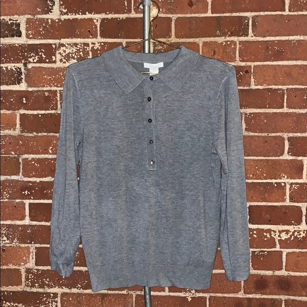 Button up collar sweater